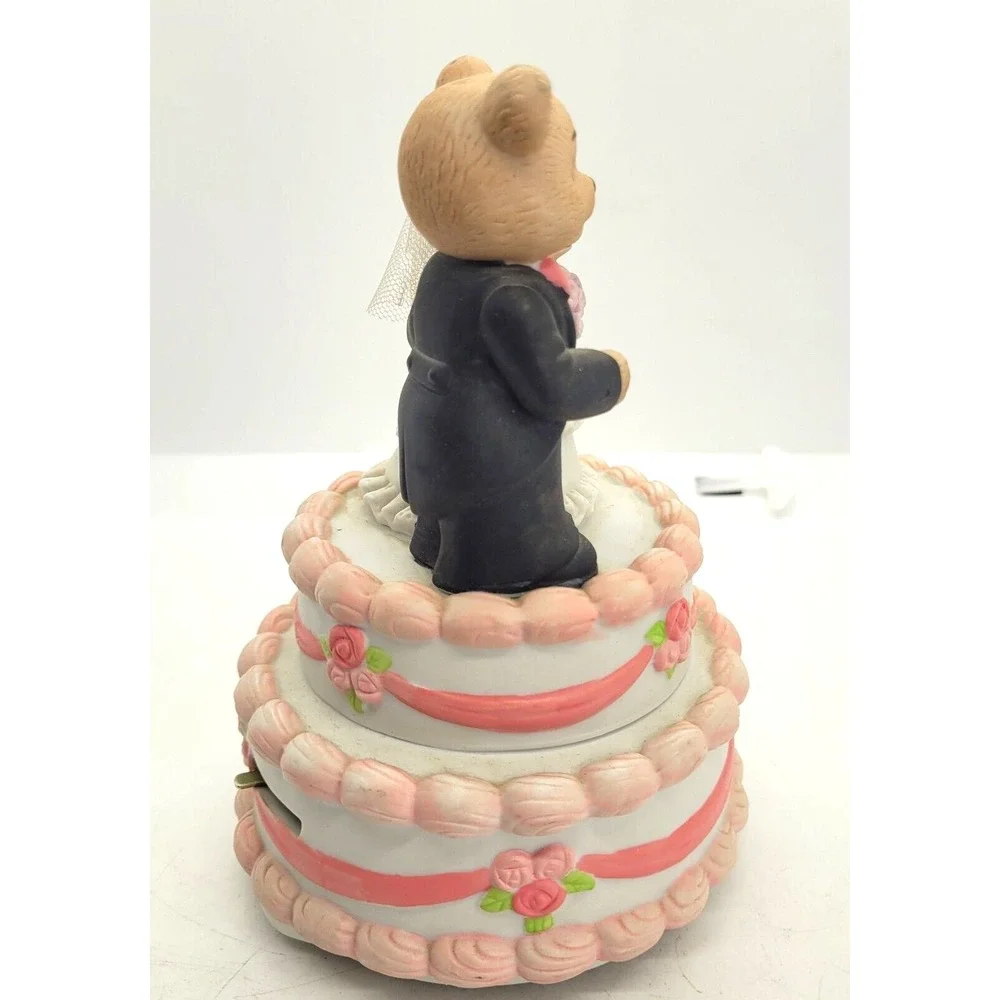 Vintage Wedding Musical Bears Cake Couple 1989 The SF Music Company